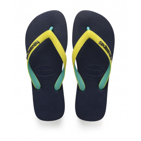 HAVAIANAS TOP MIX Mini me - NAVY/NEON YELLOW