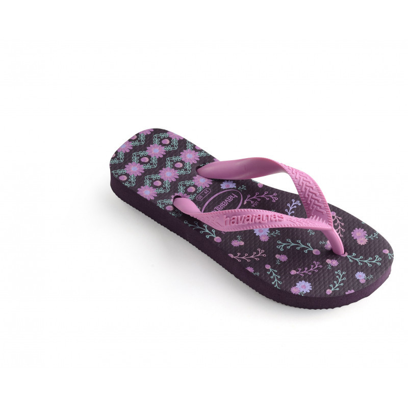 HAVAIANAS KIDS FLORES - AUBERGINE