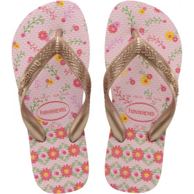 HAVAIANAS Kids Flores - Crystal Rose / Rose Gold Metallic