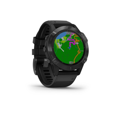 GARMIN FENIX 6 PRO Black Noire - Bracelet Noir - Montre GPS Running - EN STOCK | Les4Nages