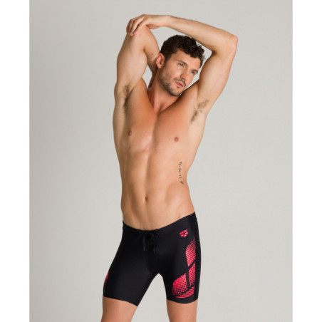 ARENA SPECULAR Mid Jammer - Black Fluo Red - Jammer Natation Homme | Les4Nages