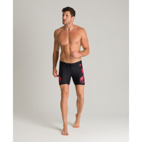 ARENA SPECULAR Mid Jammer - Black Fluo Red - Jammer Natation Homme