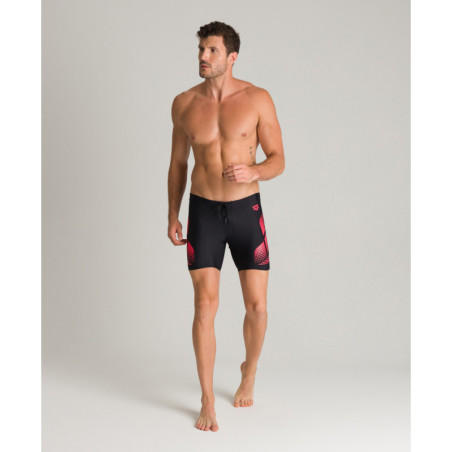 ARENA SPECULAR Mid Jammer - Black Fluo Red - Jammer Natation Homme | Les4Nages