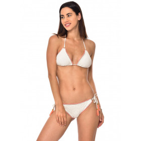 Haut de Bikini BANANA MOON GLEO CROCHET - ECRU - Haut maillot de bain Plage 2 pièces