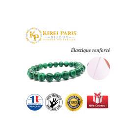 Bracelet Pierres Naturelles MALACHITE 8mm - KIREI PARIS BIJOUX