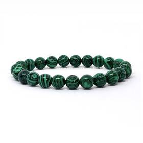 Bracelet Pierres Naturelles MALACHITE 8mm - KIREI PARIS BIJOUX