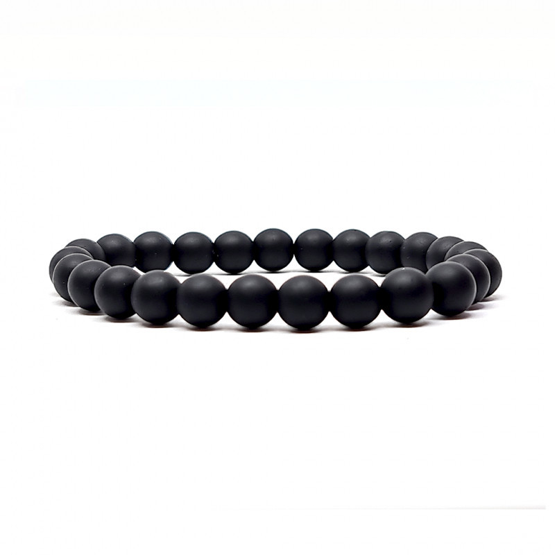 Bracelet Pierres Naturelles ONYX 8mm - KIREI PARIS BIJOUX | Les4Nages