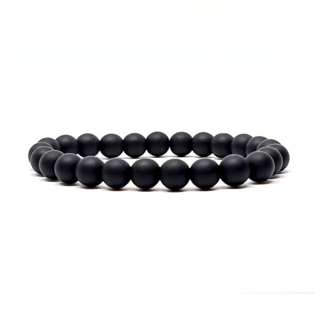 Bracelet Pierres Naturelles ONYX 8mm - KIREI PARIS BIJOUX | Les4Nages