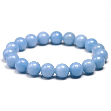 Bracelet Pierres Naturelles ANGELITE 8mm - KIREI PARIS BIJOUX