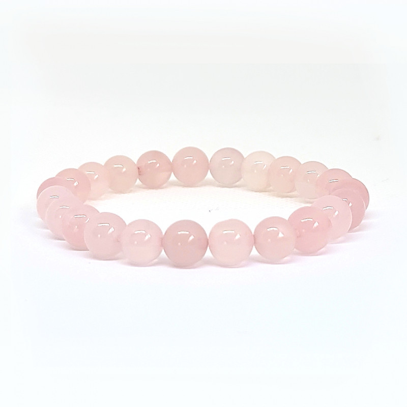 Bracelet Pierres Naturelles QUARTZ ROSE 8mm - KIREI PARIS BIJOUX | Les4Nages