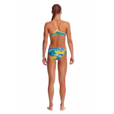 FUNKITA Fille (8-14ans) SUMMER BAY - ECO Racer Back 2 pieces - Maillot de bain Natation Fille 2 pieces | Les4Nages