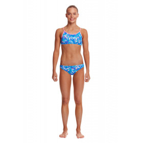 FUNKITA Fille (8-14ans)  BOOBAM BLUE - Racer Back 2 pieces - Maillot de bain Natation Fille 2 pieces