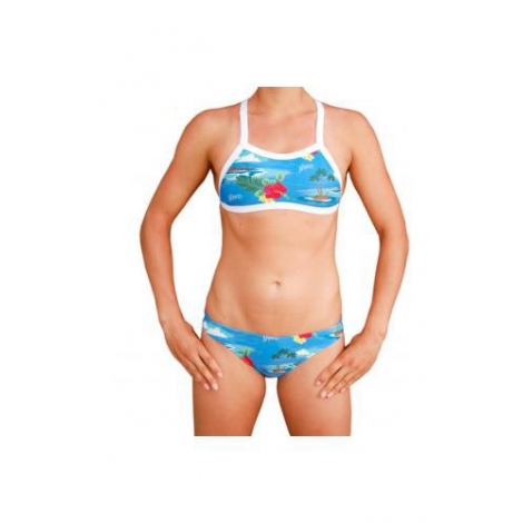 MAKO Hawaïan Blue - Bikini Femme 2 pieces