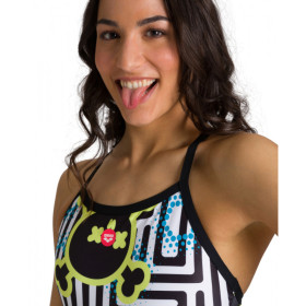 Arena CRAZY LABYRINTH - Light Drop Back -  Maillot Natation Femme 1 piece
