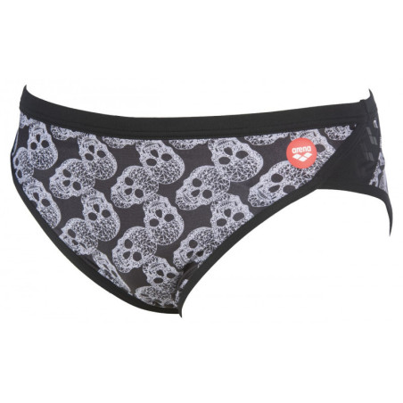 Arena CRAZY POP SKULLS Brief - Black Multi - Maillot natation homme