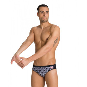 Arena CRAZY POP SKULLS Brief - Black Multi - Maillot natation homme