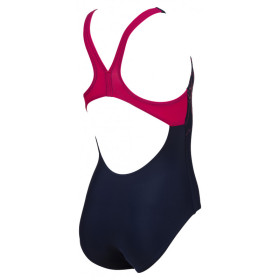 Arena SPOTLIGHT (6-14ans)  Junior - Swim Pro Back - Navy Freak Rose  - Maillot Fille Natation
