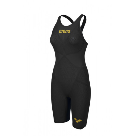 ARENA Carbon GLIDE Powerskin Dos Fermé - Black Gold - Combinaison Natation Femme | Les4Nages