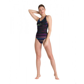 Arena Bodylift ANITA Cradle Back Multi Black  - Maillot Aquagym & Piscine Femme 1 pièce