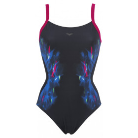 Arena Bodylift GRETA Wing Back - Black Mulit Black - Maillot Femme Natation & Aquagym