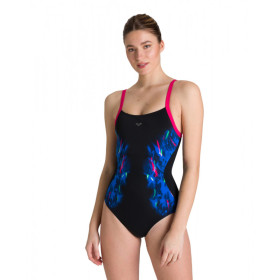 Arena Bodylift GRETA Wing Back - Black Mulit Black - Maillot Femme Natation & Aquagym