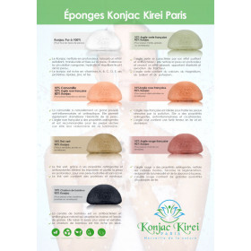 EPONGE VISAGE - ARGILE ROSE - KONJAC KIREI PARIS