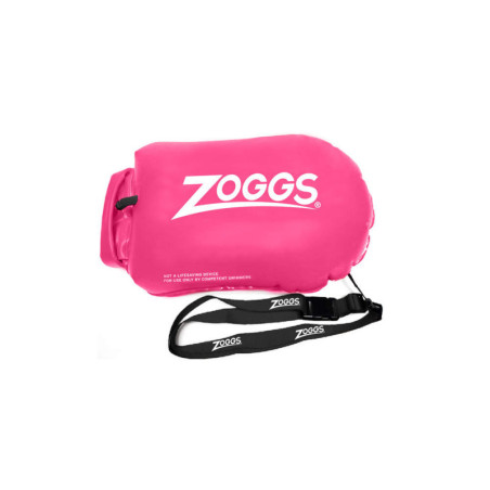 Bouée sécurité nage ZOGGS Hi VIZ Swim Buoy Pink / Rose pour Swimrun et nage en eau libre | Les4Nages