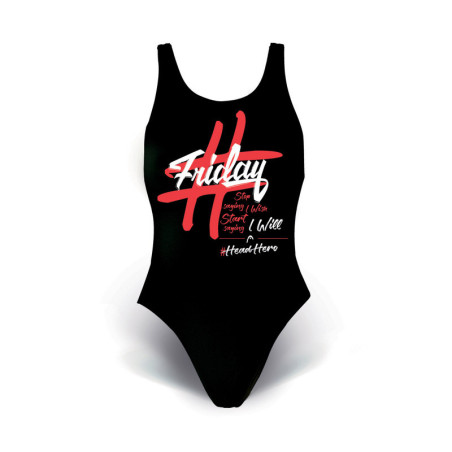 Head SWIMWEEK Friday Black -  Maillot Natation Femme 1 piece