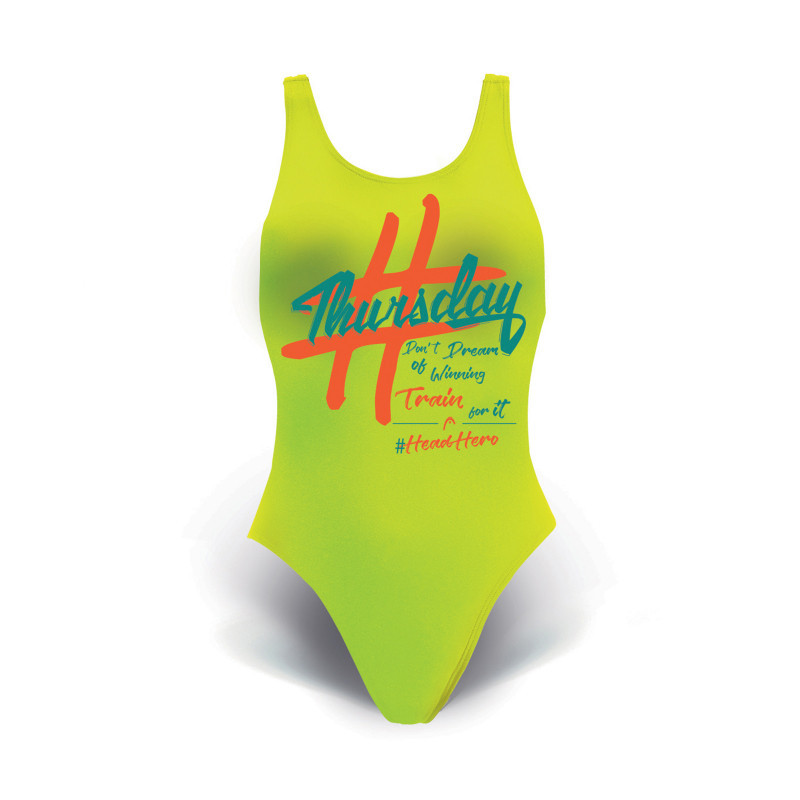 Head SWIMWEEK Thursday Lime -  Maillot Natation Femme 1 piece