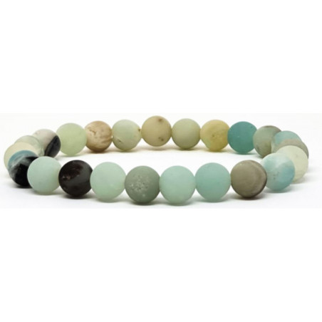 Bracelet Pierres Naturelles AMAZONITE MATTE 8mm - KIREI PARIS BIJOUX | Les4Nages