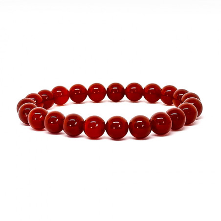 Bracelet Pierres Naturelles CORNALINE 8mm - KIREI PARIS BIJOUX | Les4Nages
