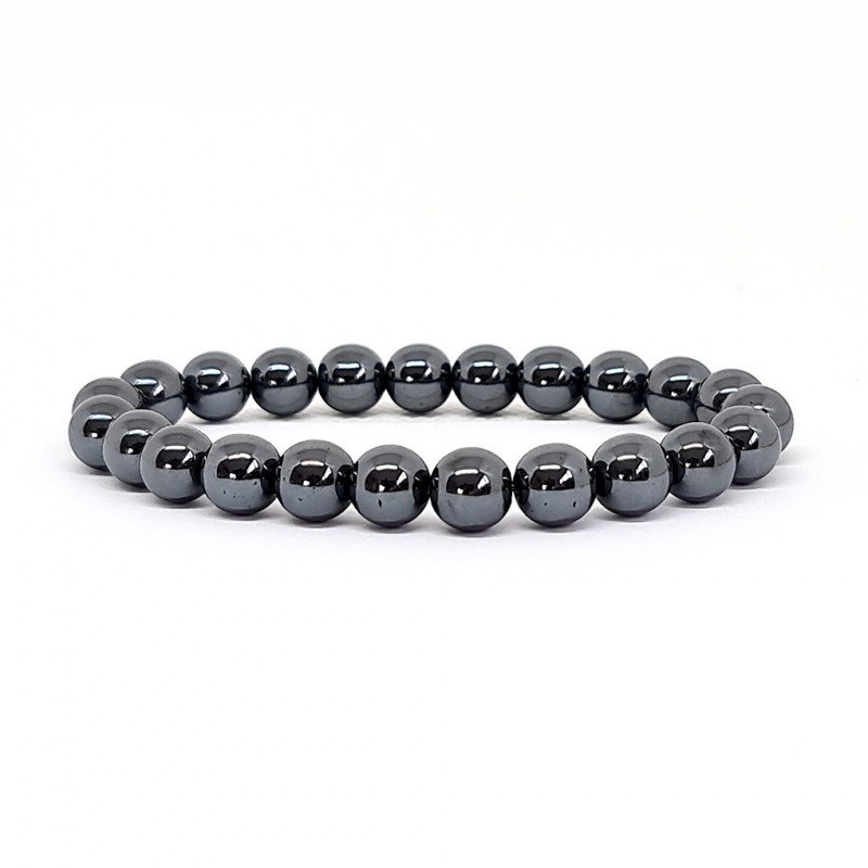 Bracelet Pierres Naturelles HEMATITE 8mm - KIREI PARIS BIJOUX | Les4Nages