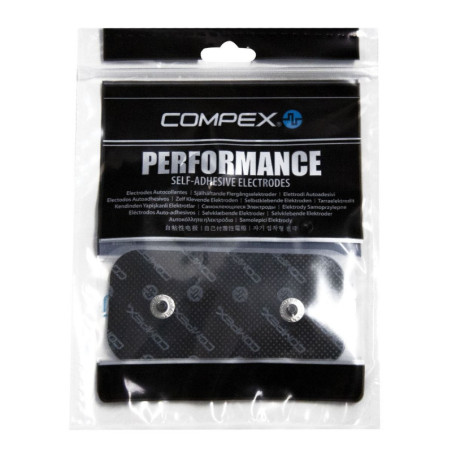 PACK 2 ÉLECTRODES COMPEX EASYSNAP PERFORMANCE 50 X 100 MM - 2 SNAP - NOIR | Les4Nages