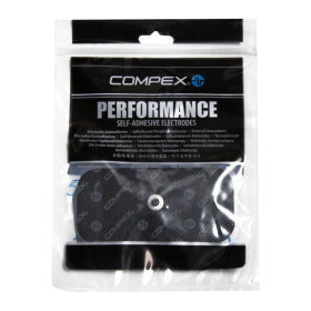 PACK 2 ÉLECTRODES COMPEX EASYSNAP PERFORMANCE 50 X 100 MM - 1 SNAP - NOIR