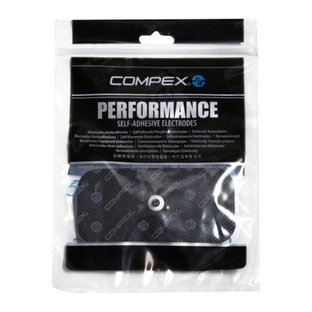 PACK 2 ÉLECTRODES COMPEX EASYSNAP PERFORMANCE 50 X 100 MM - 1 SNAP - NOIR | Les4Nages