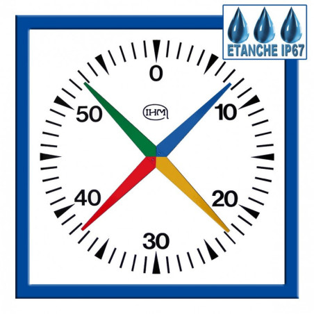 Compte-secondes Extérieur piscine IHM 611B/ET  - Grandes dimensions 1mx1m Etanche IP67