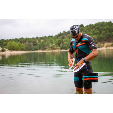 Pull Buoy Swimrun ZEROD Boost - Black Atoll Orange | Les4Nages