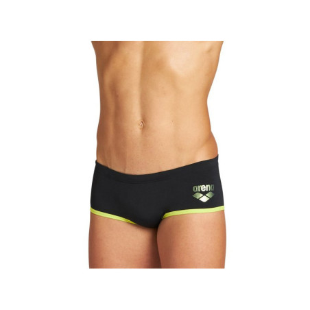 ARENA One biglogo Low waist short - Black Soft Green - Boxer natation Homme | Les4Nages