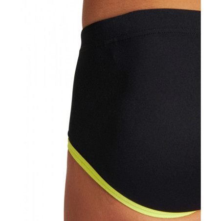 ARENA One biglogo Low waist short - Black Soft Green - Boxer natation Homme | Les4Nages
