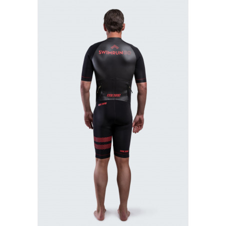 Combinaison SWIMRUN Homme COLTING WETSUITS GO - BLACK RED | Les4Nages