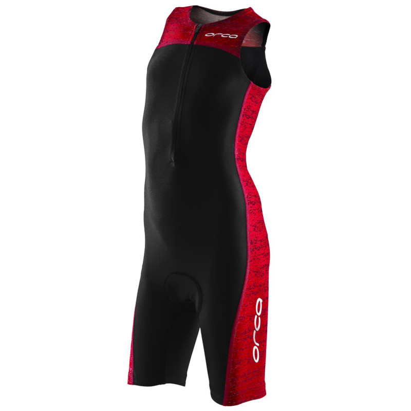 ORCA Core kids Race Suit - BLACK RED - Trifonction Junior  | Les4Nages