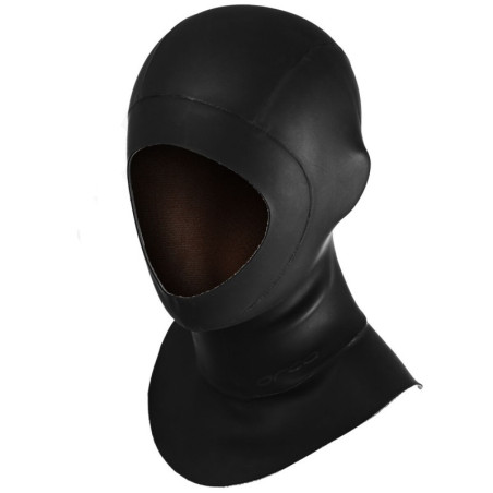 Cagoule néoprène intégrale ORCA THERMAL HEAD COVER HOOD - ROUGE NOIR - pour nage en eau libre | Les4Nages