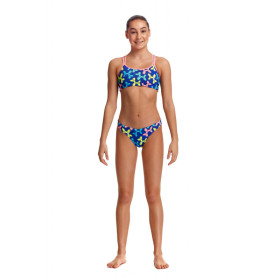 FUNKITA Fille Balloon Dog Criss Cross 2 pieces - Maillot de bain Natation Fille 2 pieces