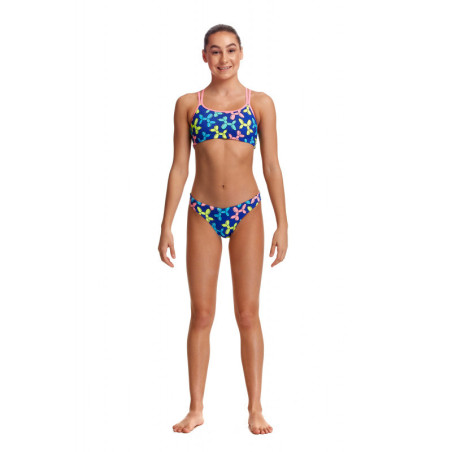 FUNKITA Fille Balloon Dog Criss Cross 2 pieces - Maillot de bain Natation Fille 2 pieces | Les4Nages