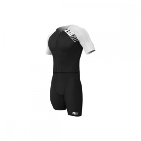 Trifonction Triathlon Homme manches courtes ZEROD TTSUIT Elite Black White