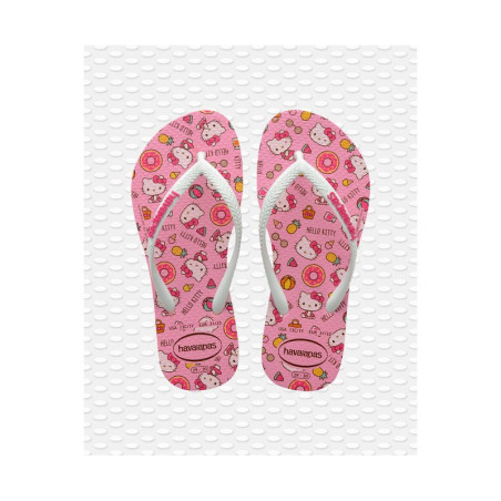 HAVAIANAS Kids Slim Hello Kitty - Macaron pink - Tongs Junior | Les4Nages