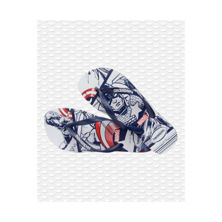 HAVAIANAS Top Marvel Navy/Navy/White - Tongs Junior | Les4Nages