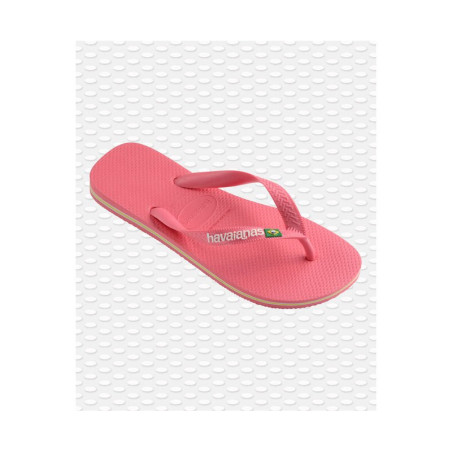 HAVAIANAS Brasil Logo Pink Porcelaine  - Tongs Femme