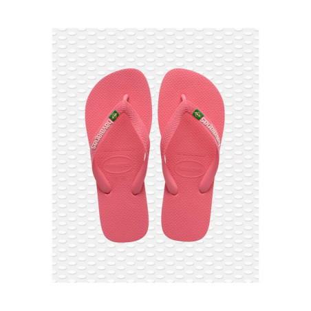HAVAIANAS Brasil Logo Pink Porcelaine - Tongs Femme | Les4Nages