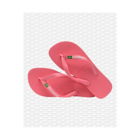 HAVAIANAS Brasil Logo Pink Porcelaine  - Tongs Femme